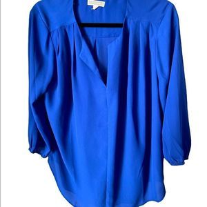 Pleione Women's  Royal Blue Blouse Size: XL 3/4 Sleeves